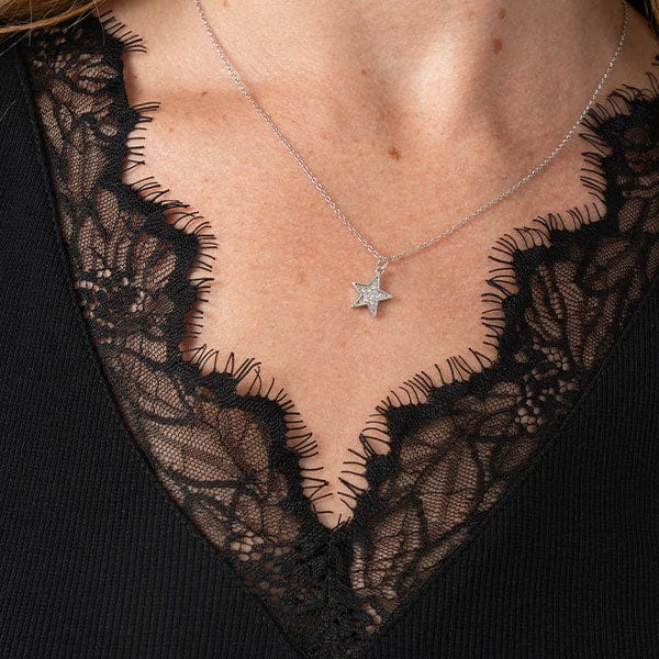 Lace Trim V Neck