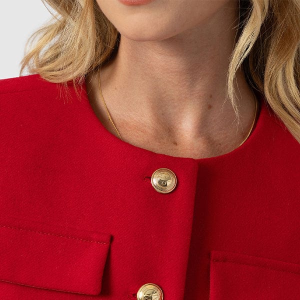 Collarless Round Neck