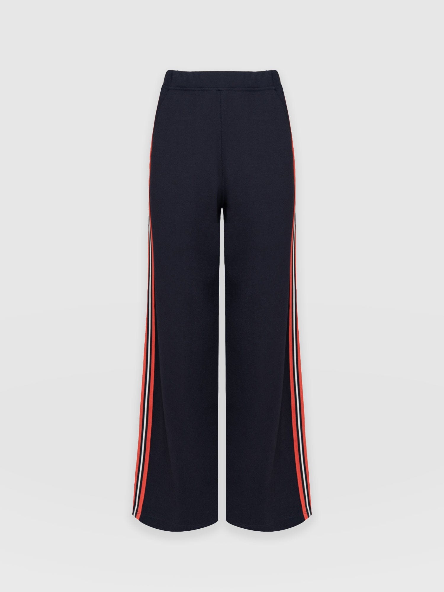Victory Straight Leg Pant Navy/Red Stripe - Women's Trousers | Saint + Sofia® USA