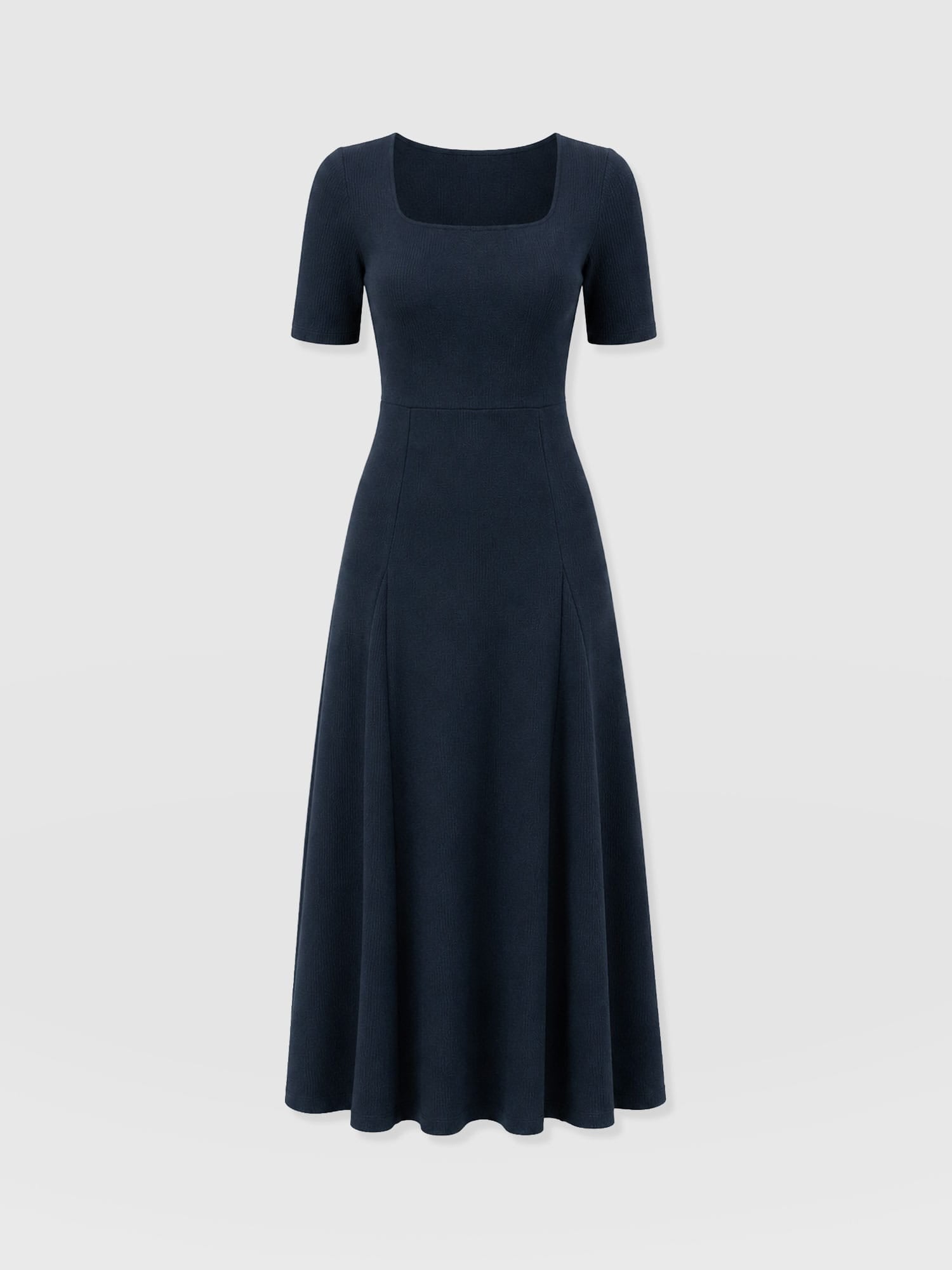 Akia Short Sleeve Dress - Navy Textured - Women's Dresses | Saint and Sofia® USA