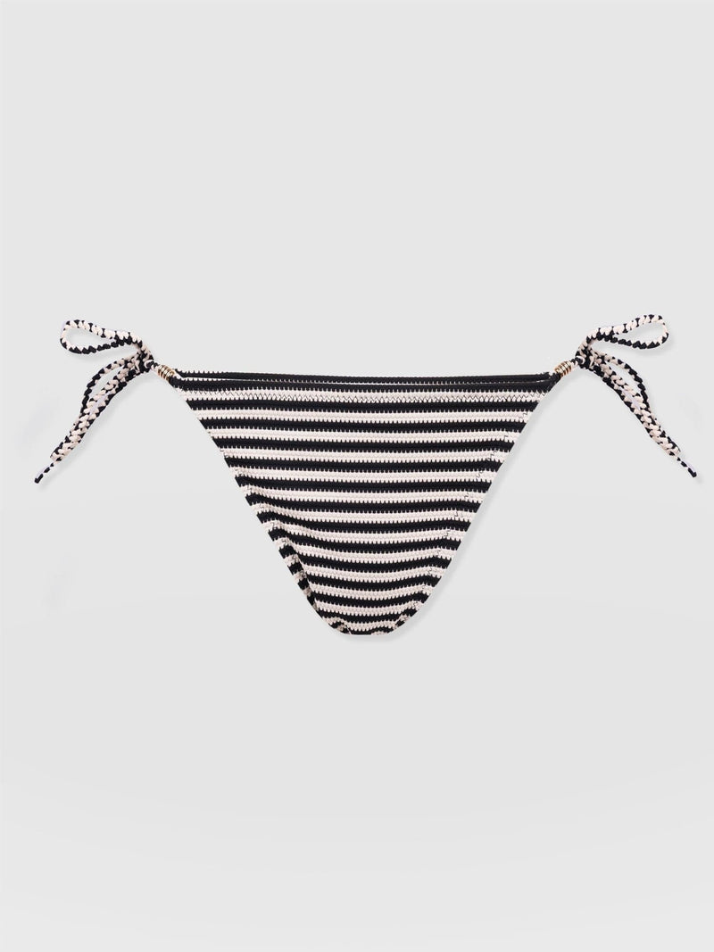 Alba Tie Side Bikini Bottom - Stripe - Women's Swimwear | Saint + Sofia® USA