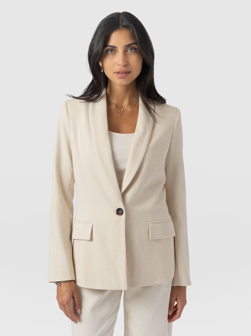 Argent Blazer - Cream - Women's Jackets | Saint + Sofia® USA