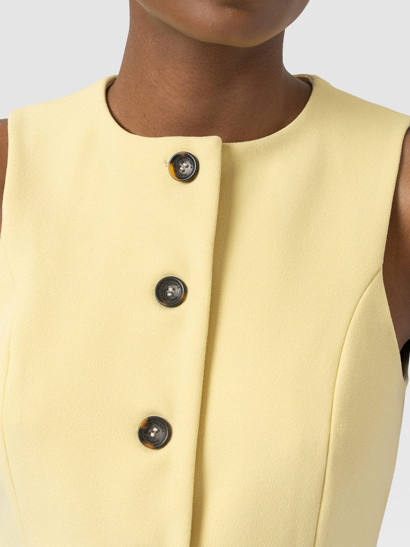 Argent Waistcoat - Butter Yellow - Women's Jackets | Saint + Sofia® USA