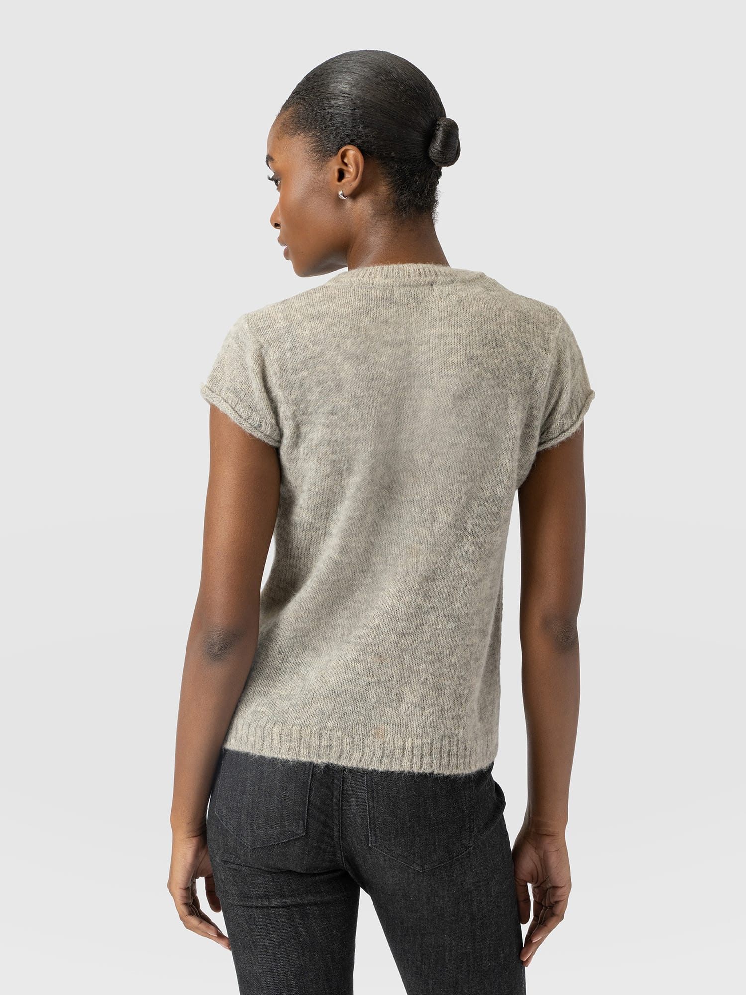 Ariella Baby Tee - Grey - Women's Sweaters | Saint and Sofia® USA
