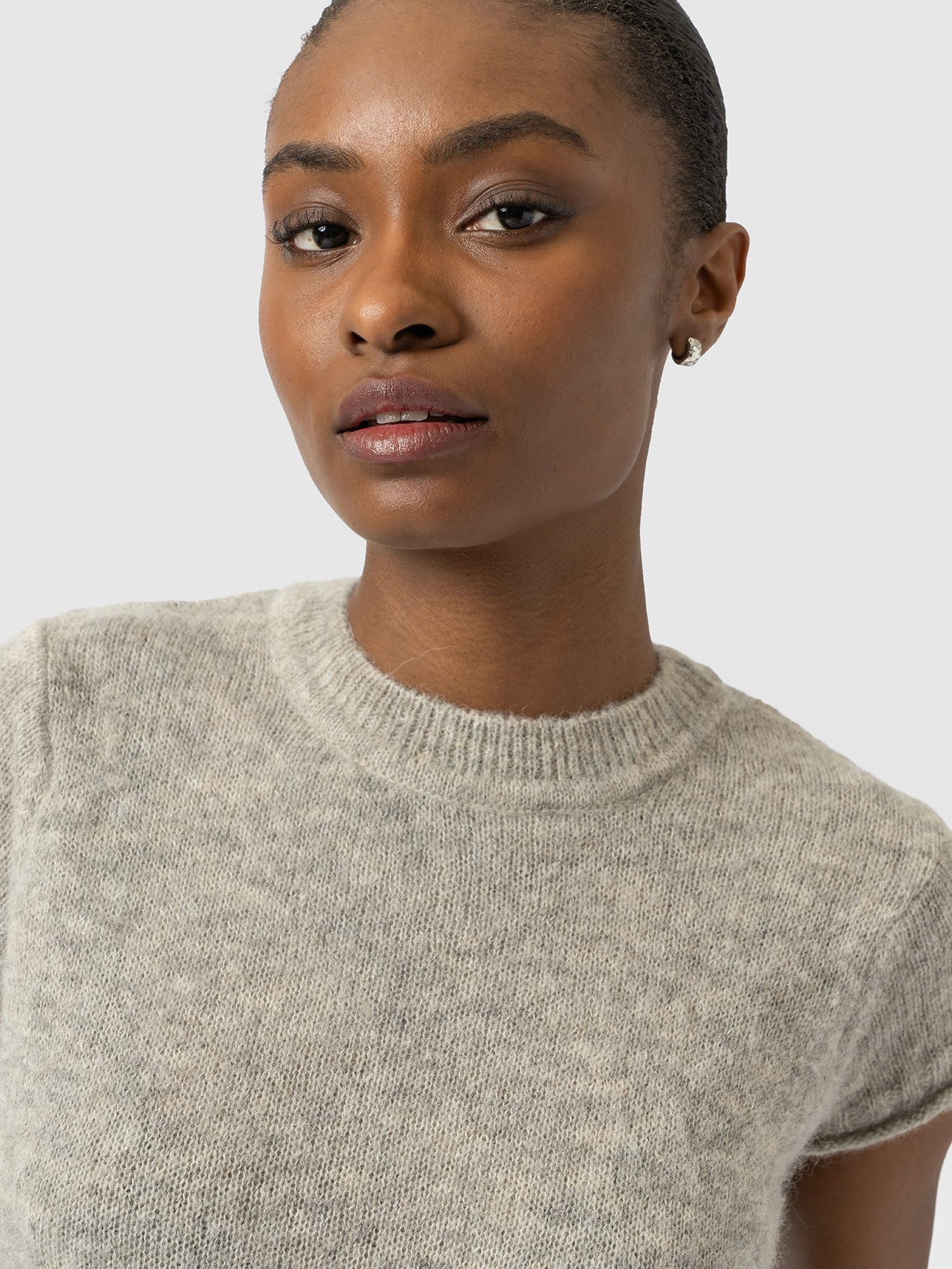 Ariella Baby Tee - Grey - Women's Sweaters | Saint and Sofia® USA