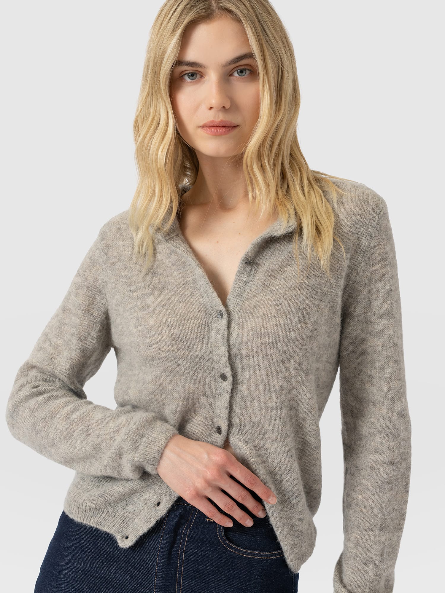 Ariella Cardigan Grey - Women's Cardigans | Saint and Sofia® USA