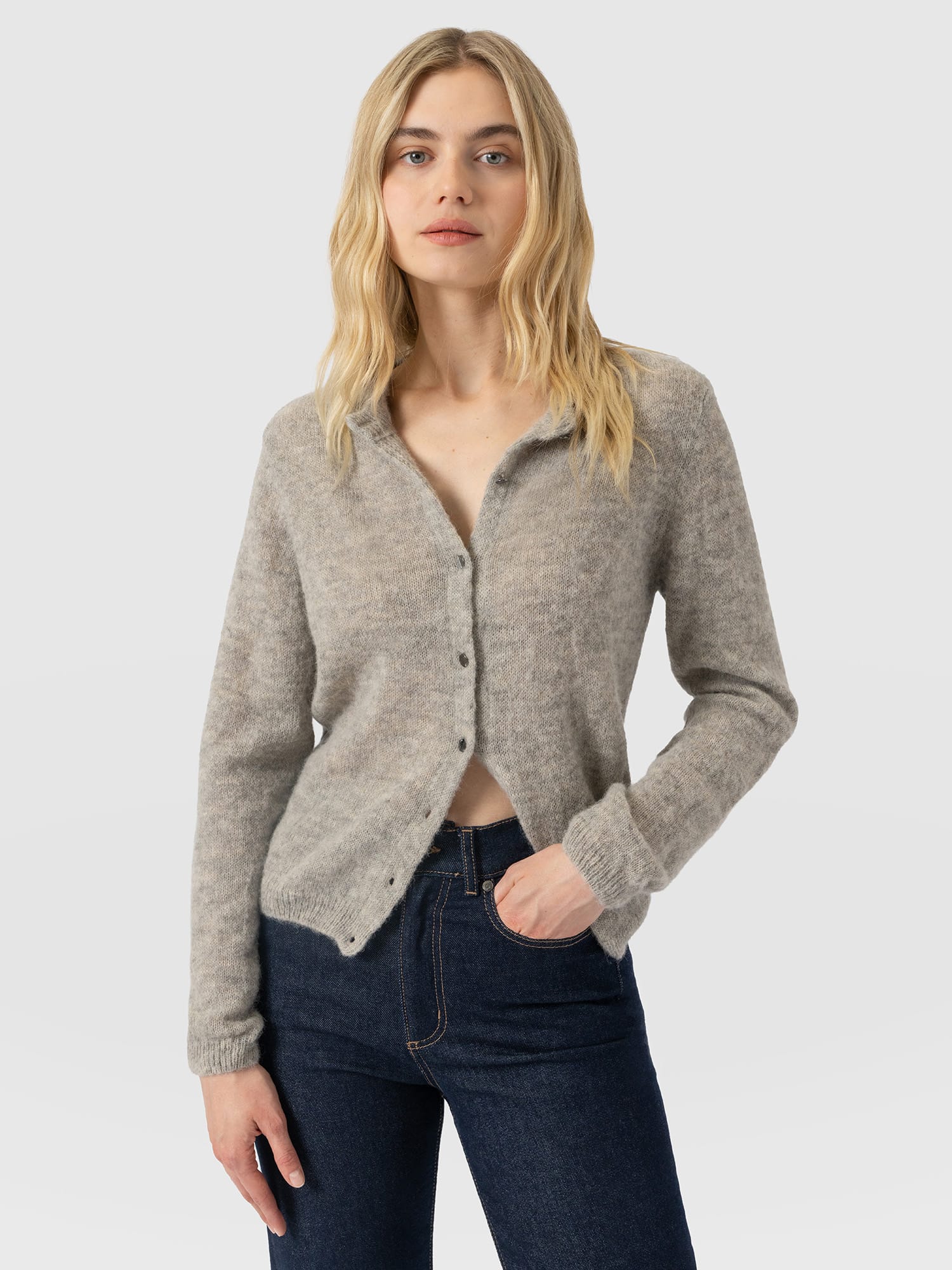 Ariella Cardigan Grey - Women's Cardigans | Saint and Sofia® USA