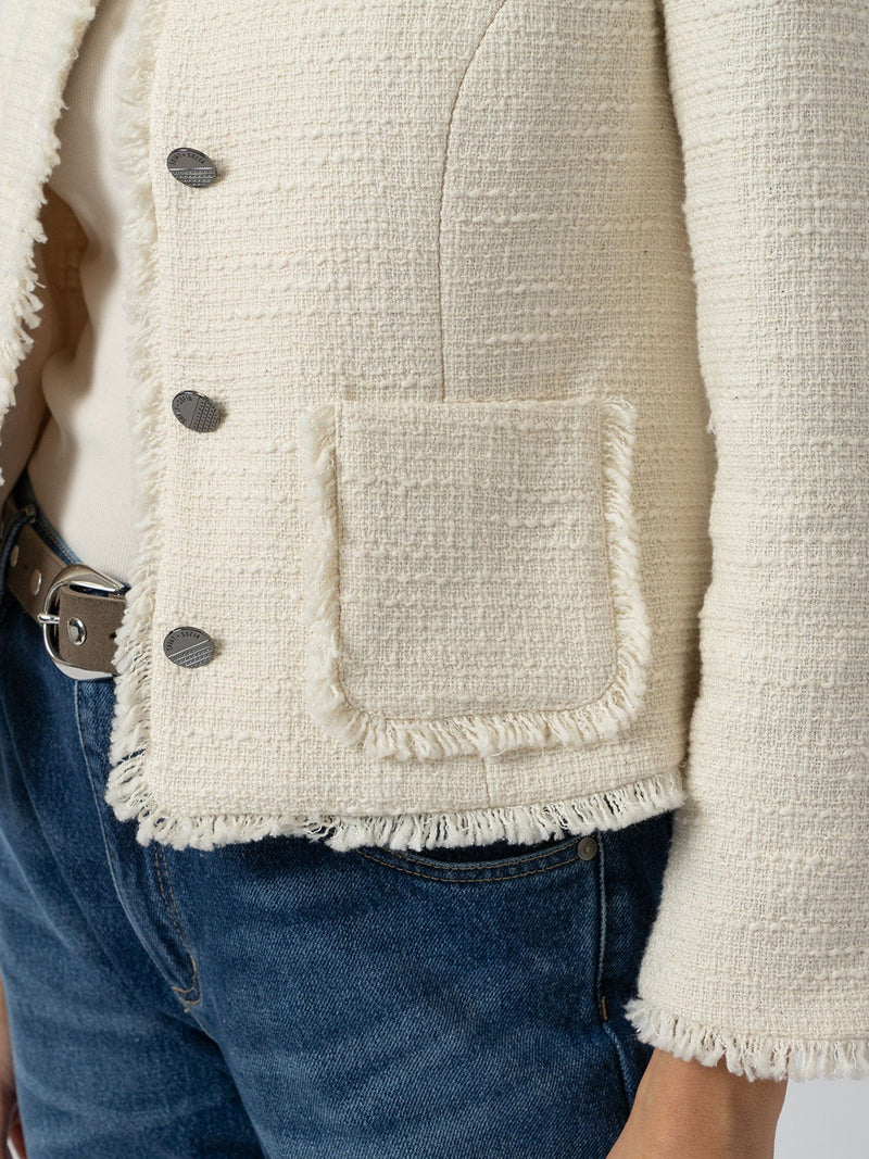 Ashby Jacket - Cream - Women's Jackets | Saint + Sofia® USA