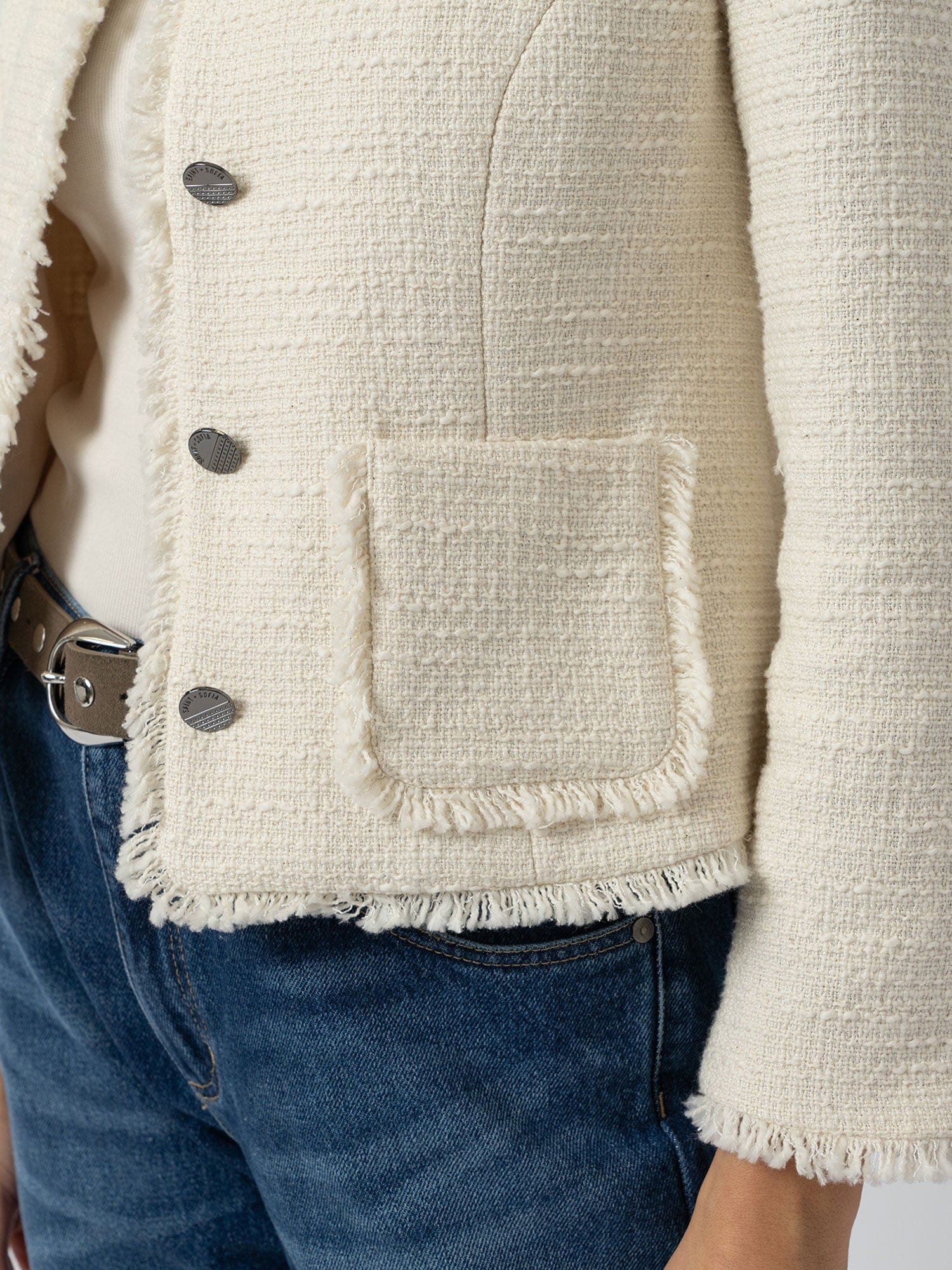 Ashby Jacket - Cream - Women's Jackets | Saint + Sofia® USA