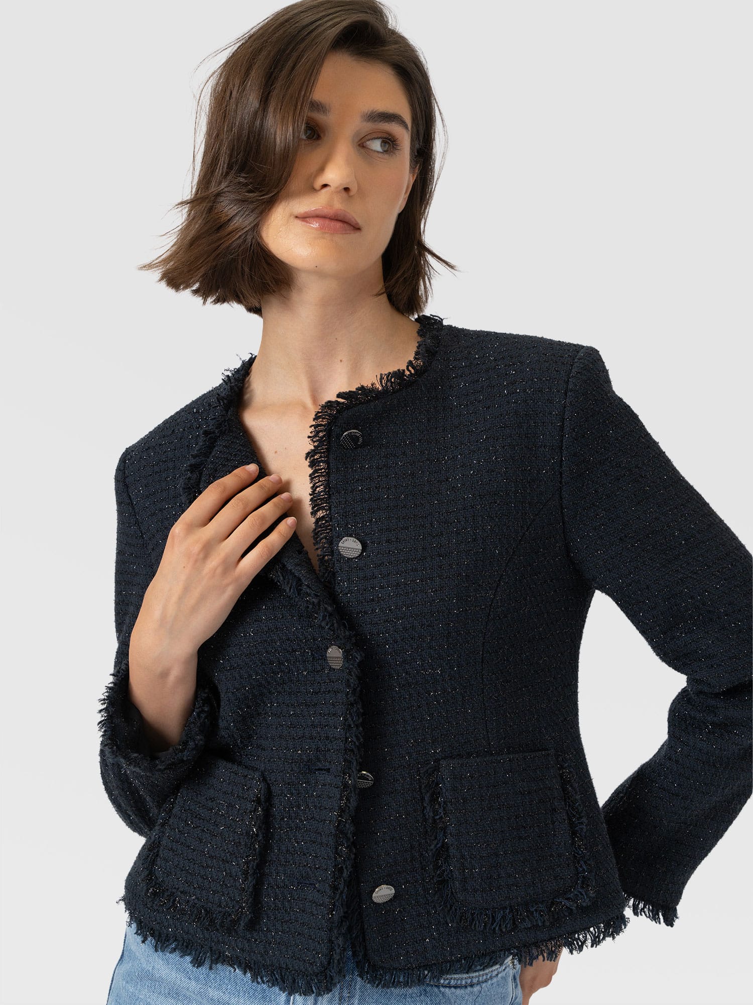 Ashby Jacket Navy - Women's Jackets | Saint and Sofia® USA
