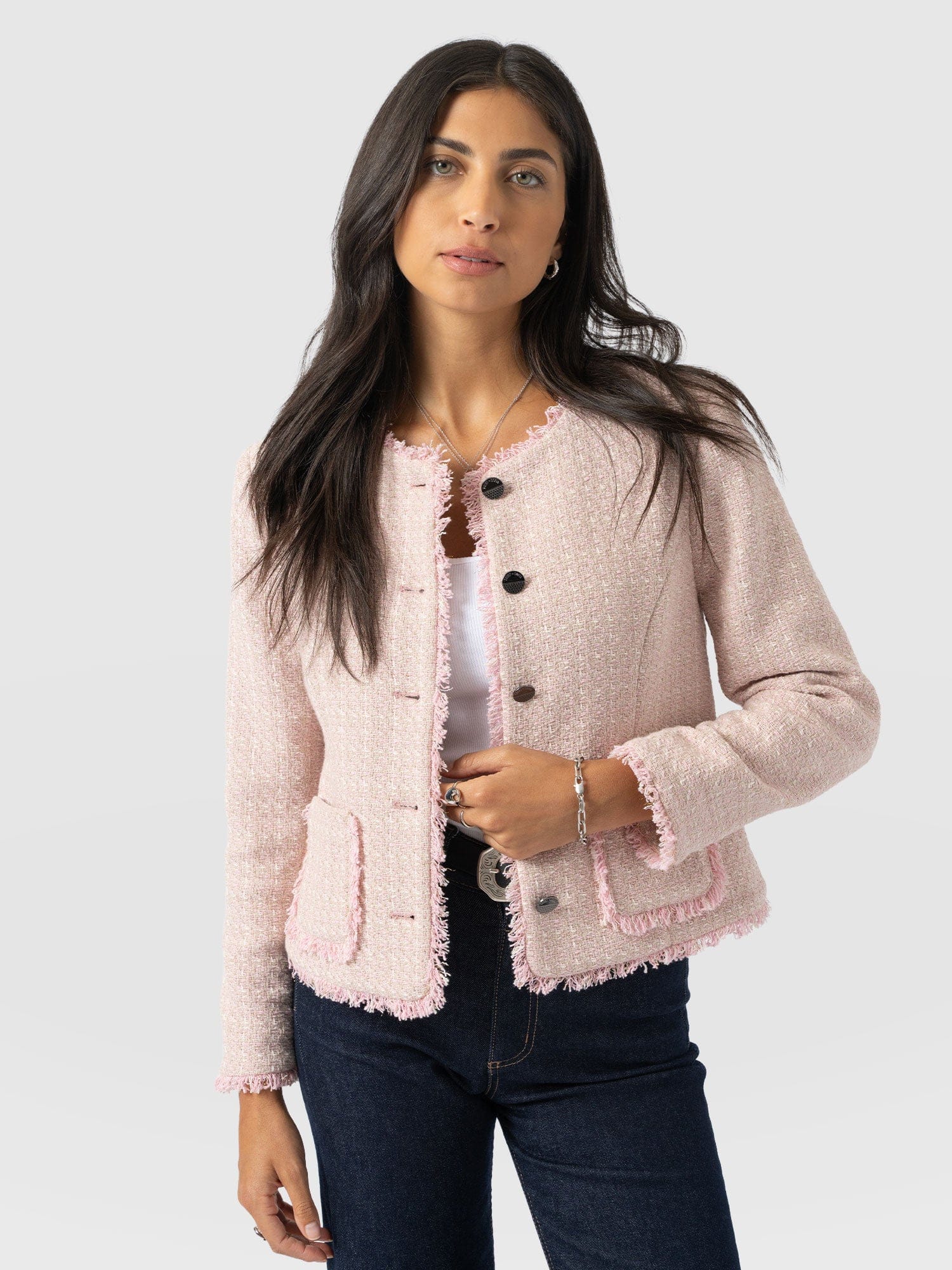 Ashby Jacket - Pale Pink - Women's Jackets | Saint + Sofia® USA