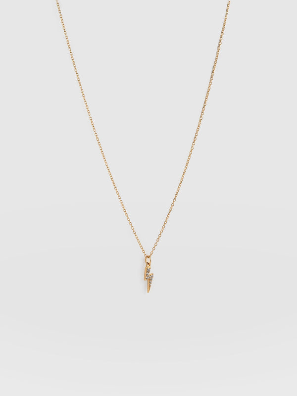 Astral Lightning Charm Necklace Gold - Women's Jewellery | Saint + Sofia® USA