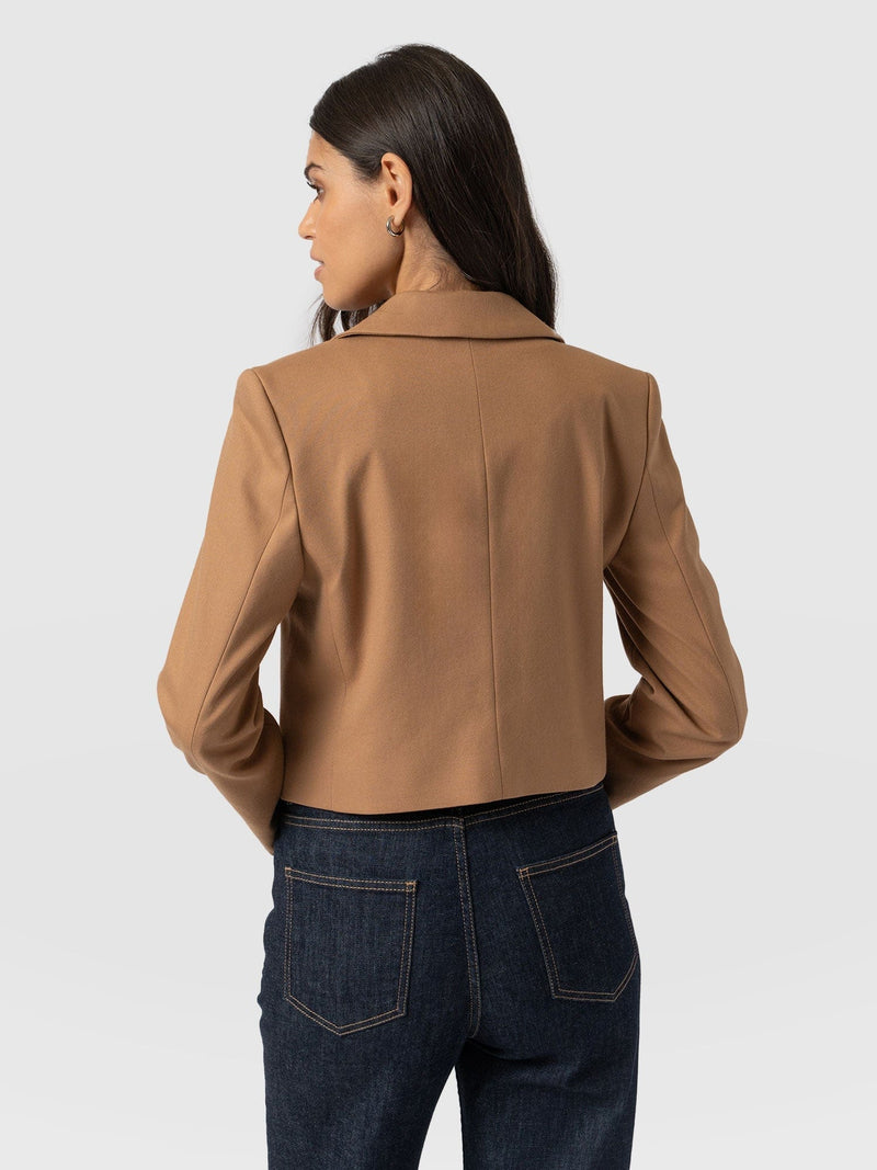Astrid Crop Blazer Camel - Women's Blazers | Saint + Sofia® US