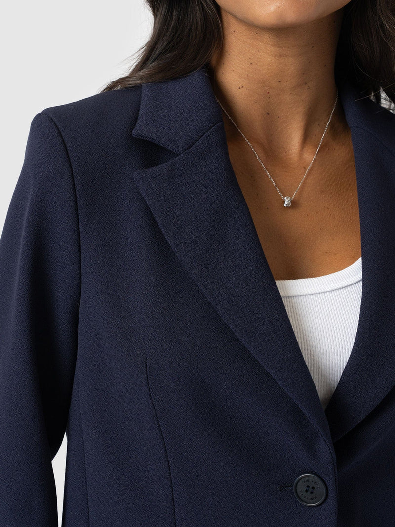 Astrid Crop Blazer Navy - Women's Blazers | Saint + Sofia® US