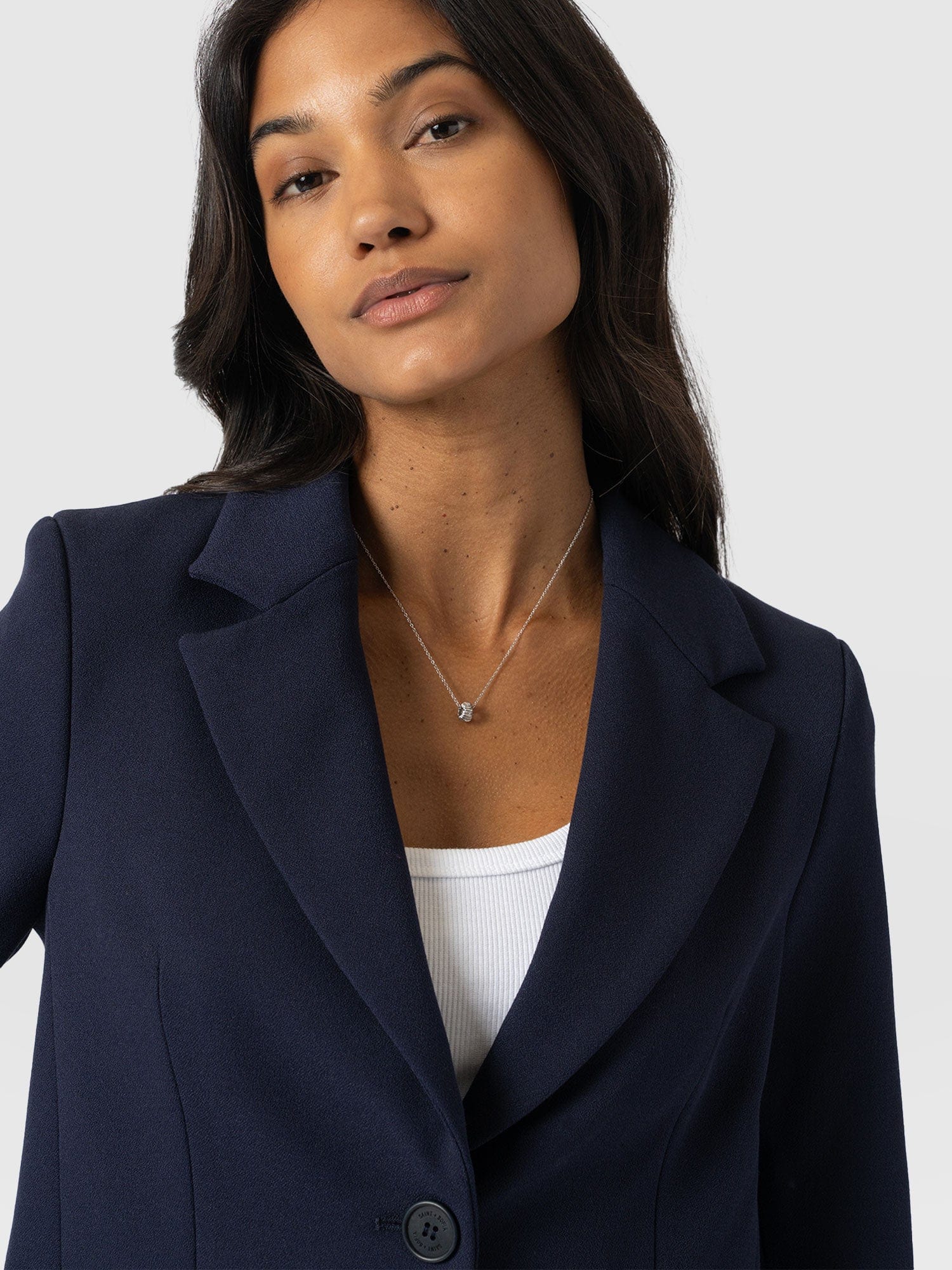 Astrid Crop Blazer Navy - Women's Blazers | Saint + Sofia® US