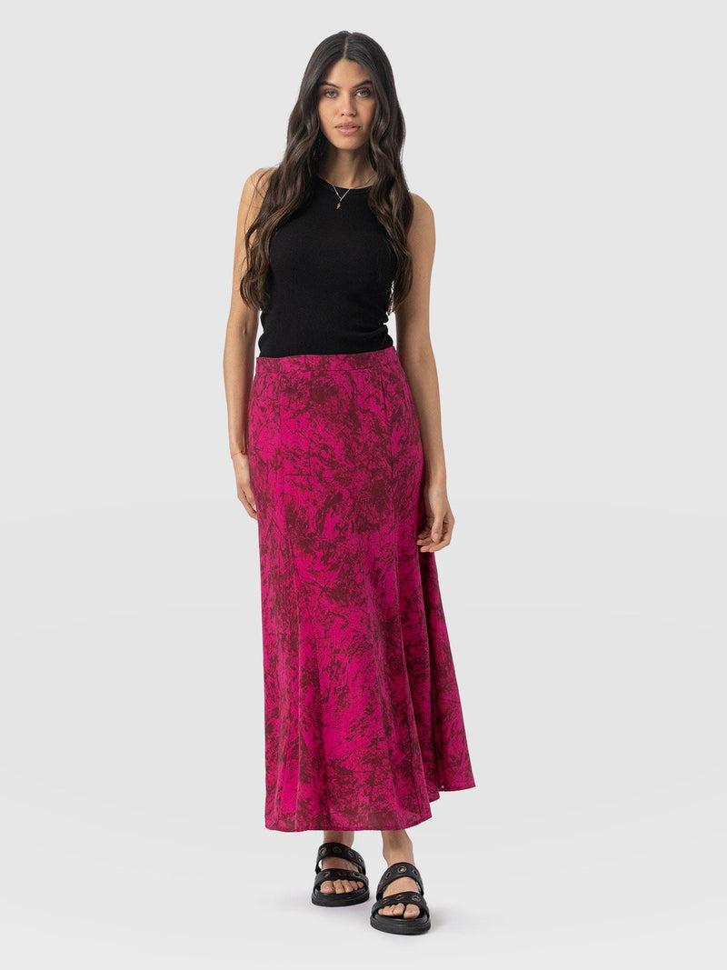 Audrey Skirt Pink Marble - Women's Skirts | Saint + Sofia® US