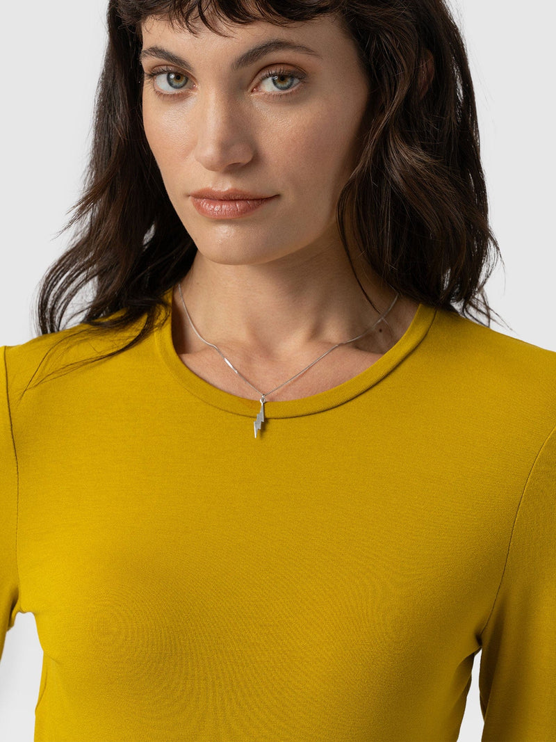 Austen Crew Neck Tee Long Sleeve Mustard - Women's T-Shirts | Saint + Sofia® US