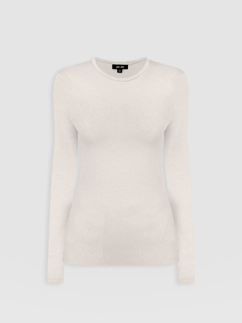 Austen Crew Neck Tee Cream - Women's T-Shirts | Saint + Sofia® US