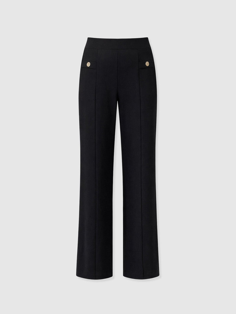 Averie Wide Leg Pant - Black Molten - Women's Pants | Saint and Sofia® USA