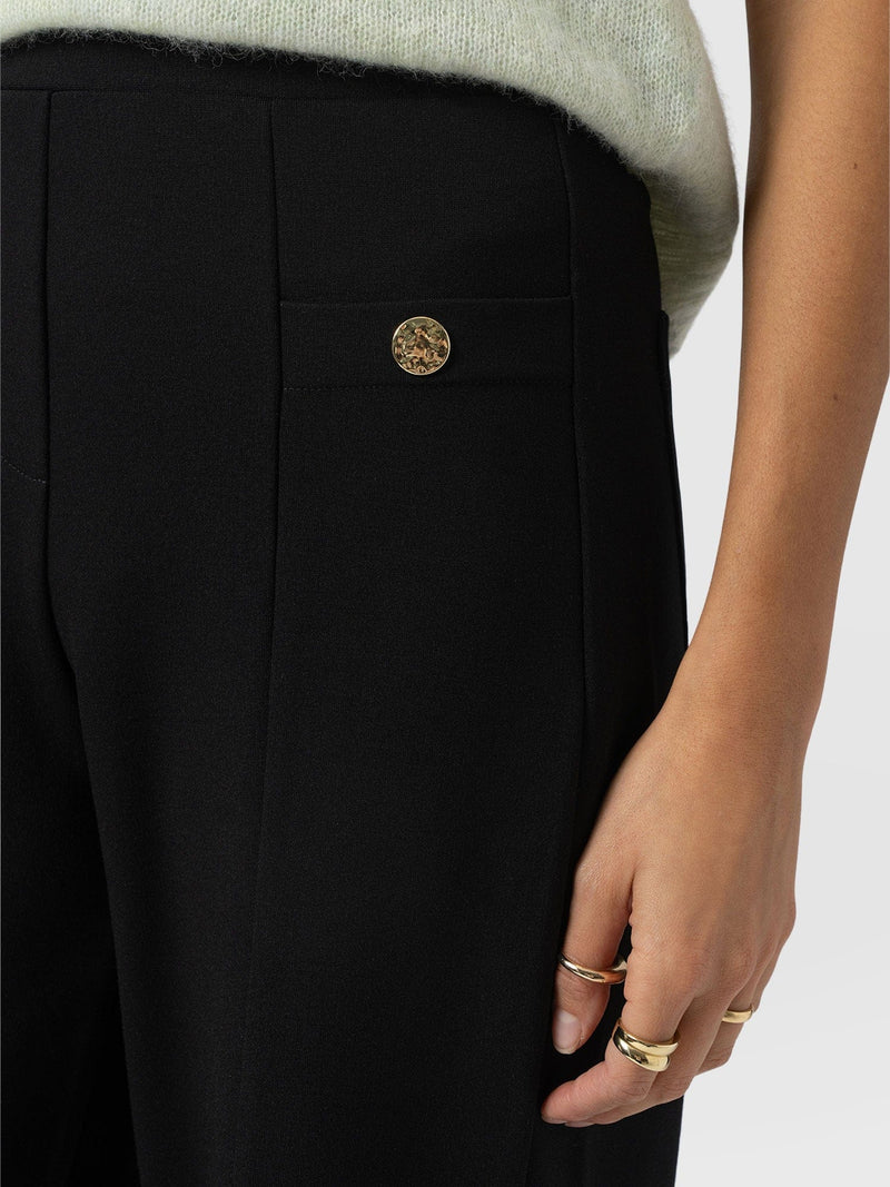 Averie Wide Leg Pant - Black Molten - Women's Pants | Saint and Sofia® USA