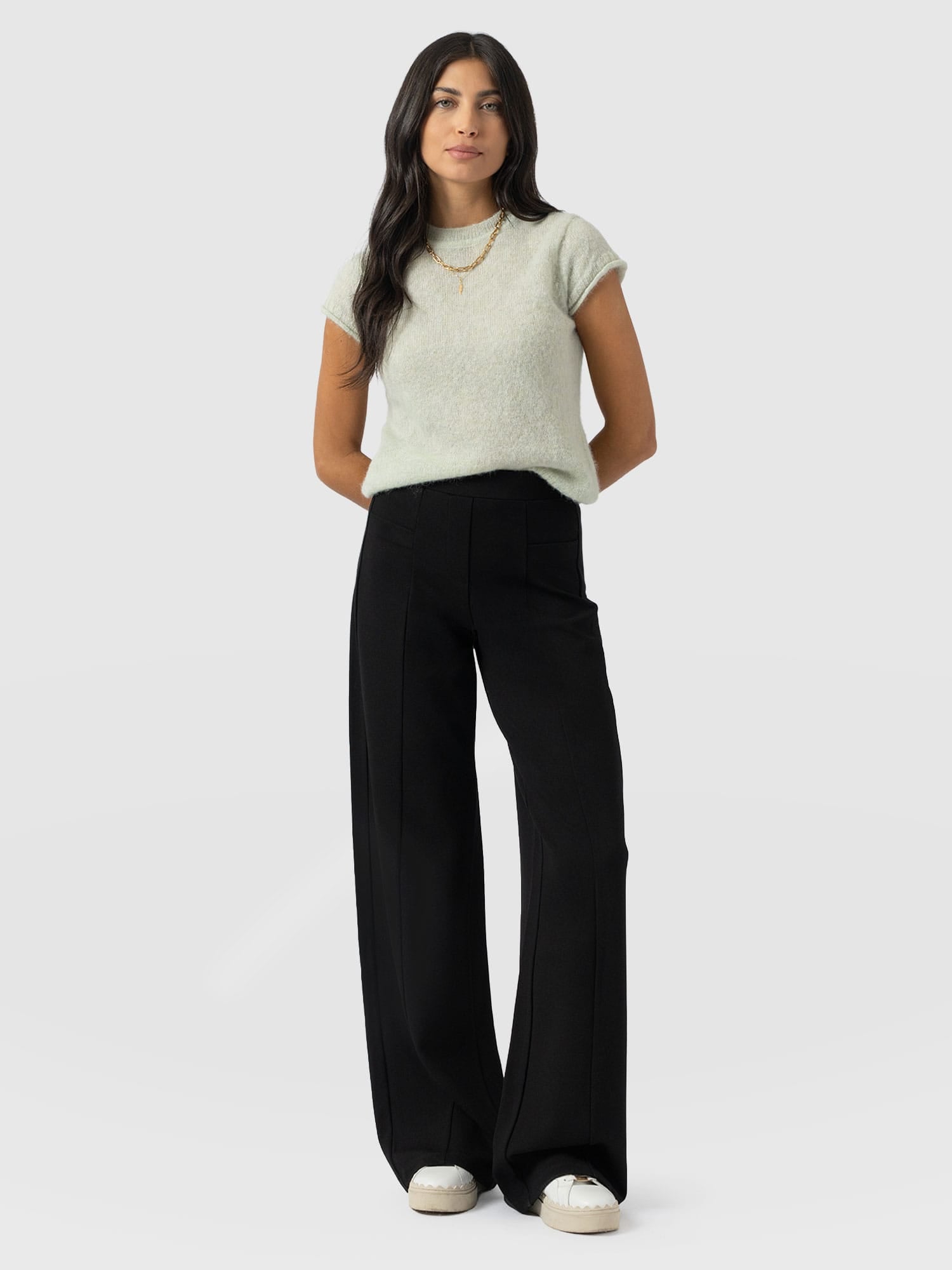 Averie Wide Leg Pant - Black - Women's Pants | Saint + Sofia® USA