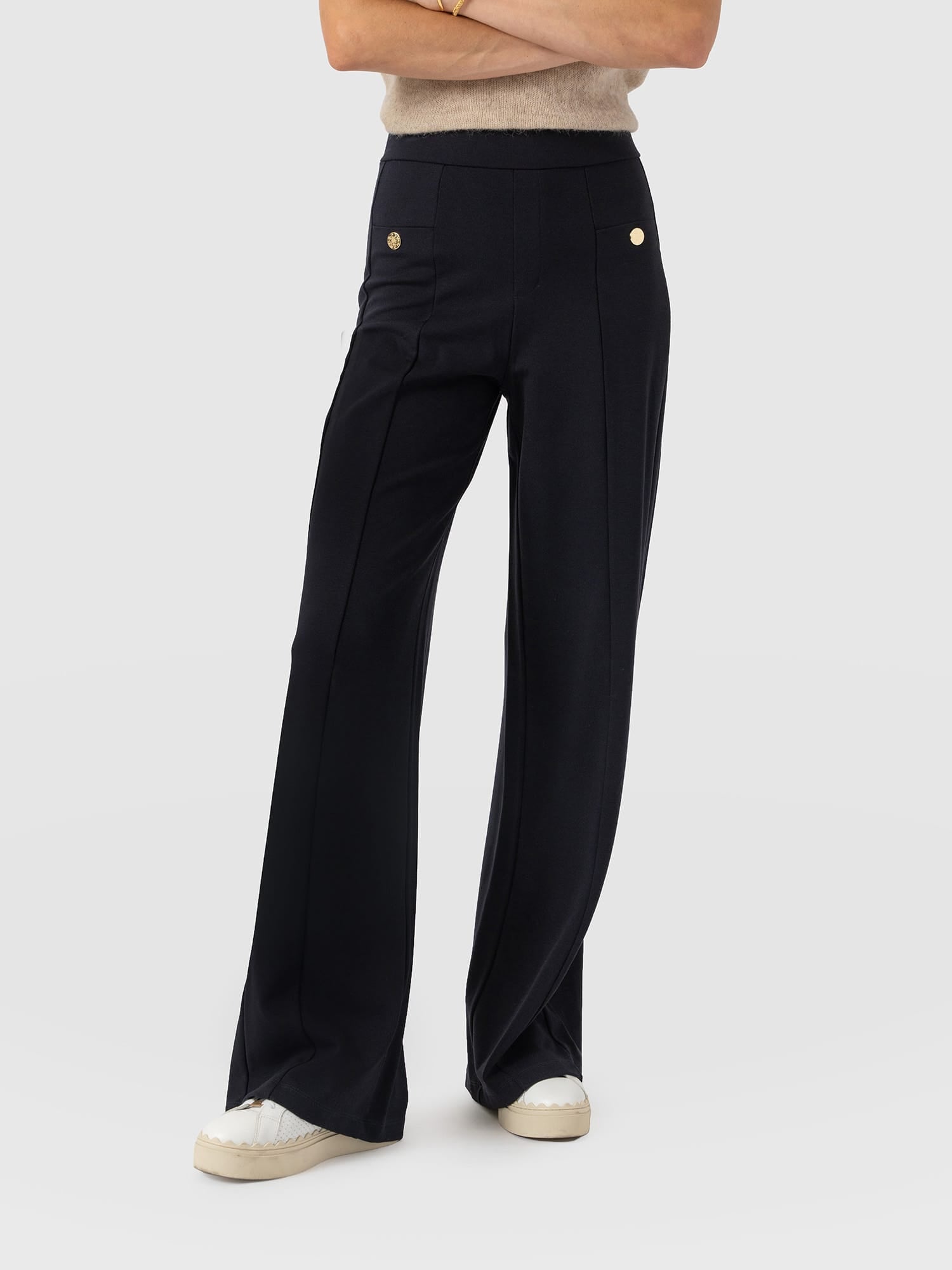 Averie Wide Leg Pant - Navy - Women's Pants | Saint and Sofia® USA
