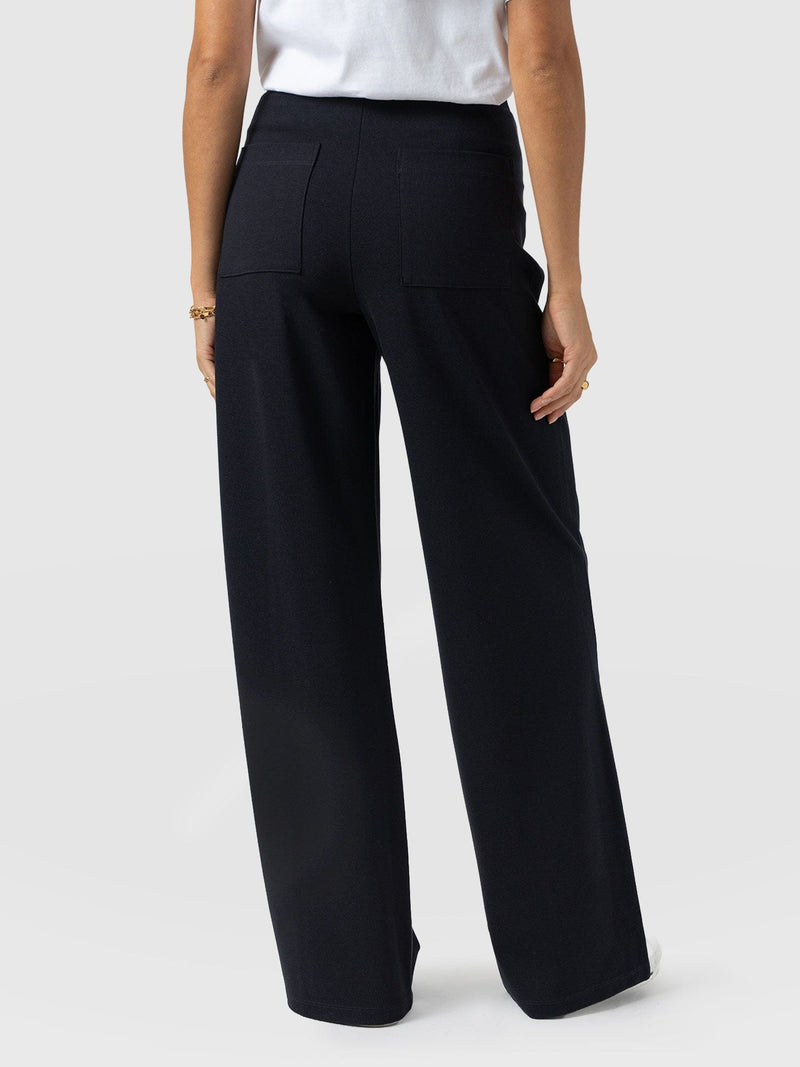 Averie Wide Leg Pant - Navy Molten - Women's Pants | Saint + Sofia® USA