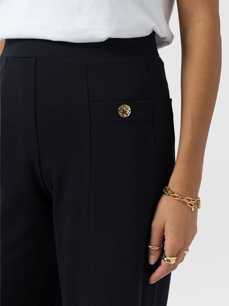Averie Wide Leg Pant - Navy Molten - Women's Pants | Saint + Sofia® USA