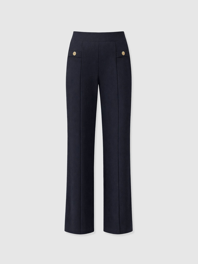 Averie Wide Leg Pant - Navy Molten - Women's Pants | Saint + Sofia® USA