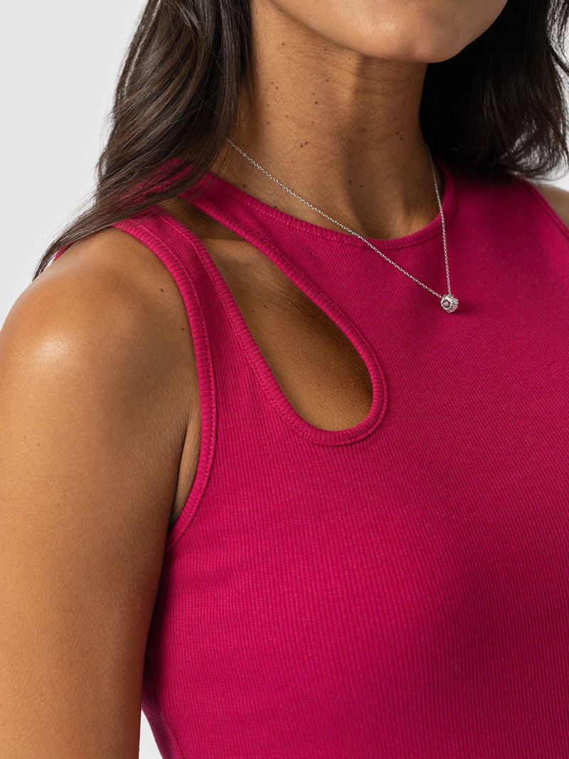 Axel Cut Out Dress - Fuchsia Pink - Women's Dresss | Saint + Sofia® USA