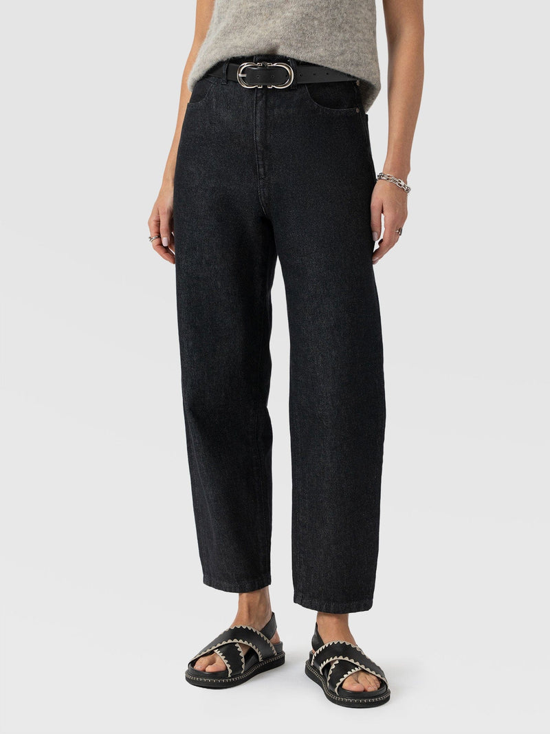 Barrel Leg Jean - Black - Women's Jeans | Saint + Sofia® USA