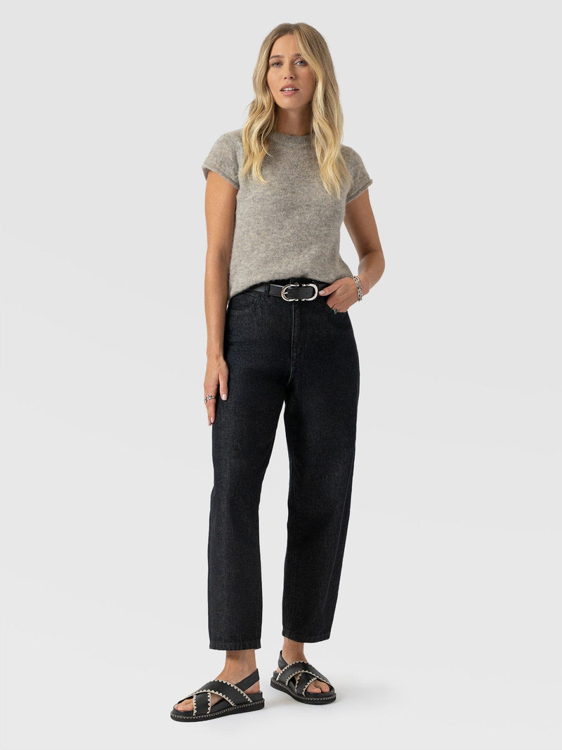 Barrel Leg Jean - Black - Women's Jeans | Saint + Sofia® USA