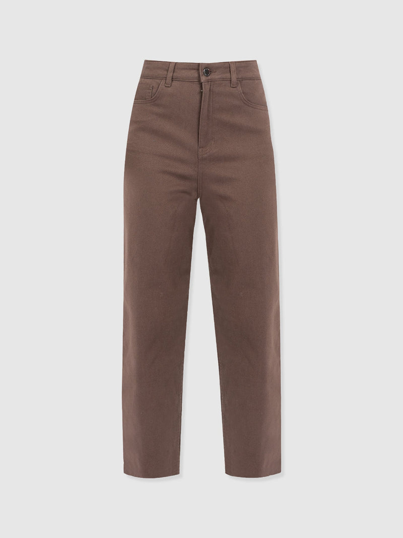 Barrel Leg Jeans - Brown - Women's Jeans | Saint + Sofia® USA