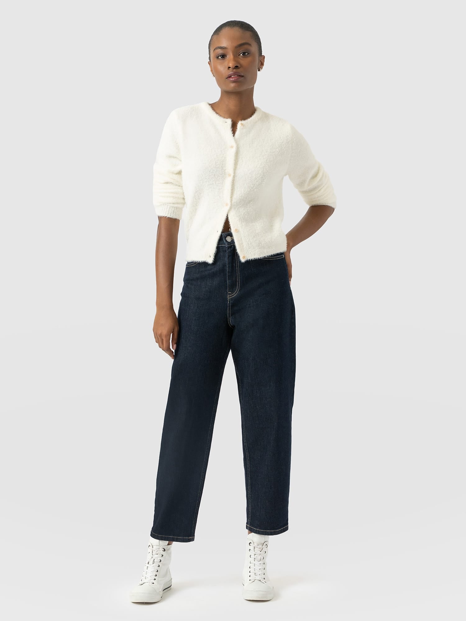 Barrel Leg Jean - Indigo - Women's Jeans | Saint and Sofia® USA