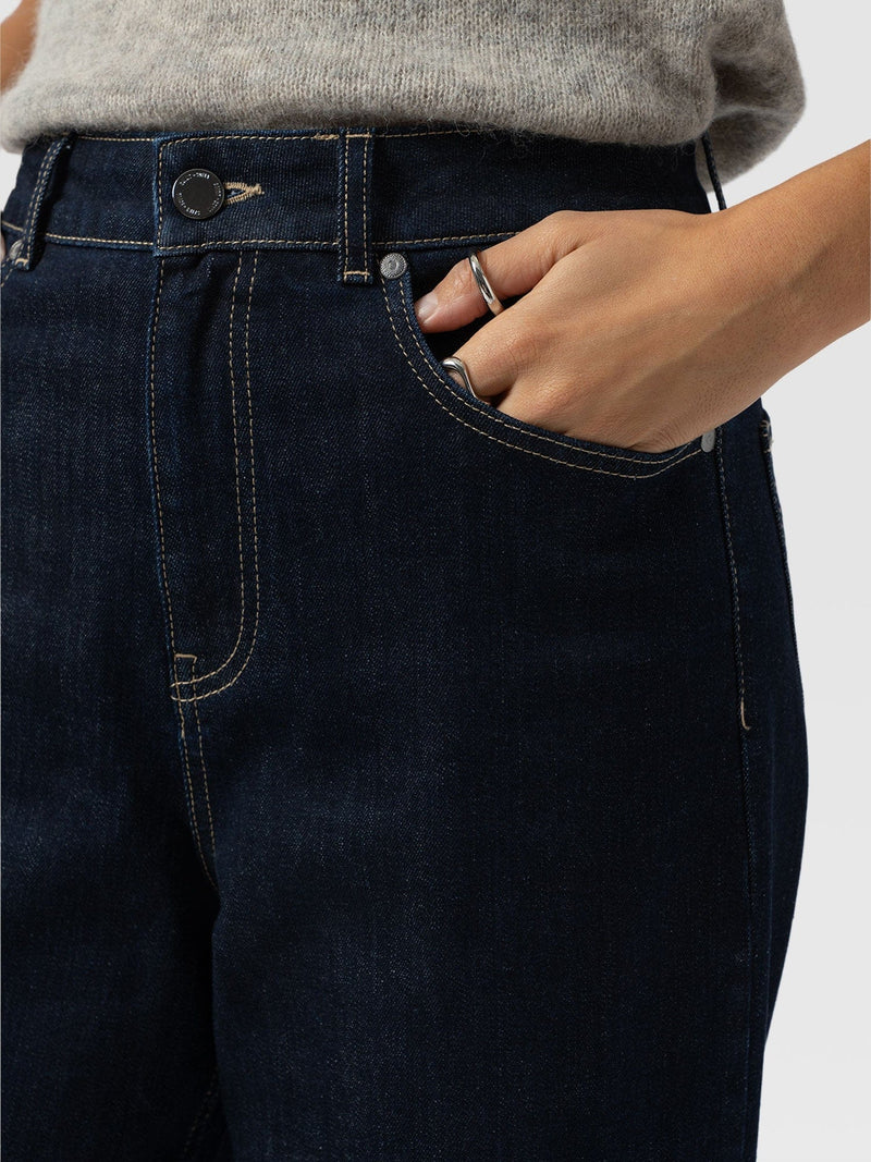 Barrel Leg Jean - Indigo - Women's Jeans | Saint + Sofia® USA
