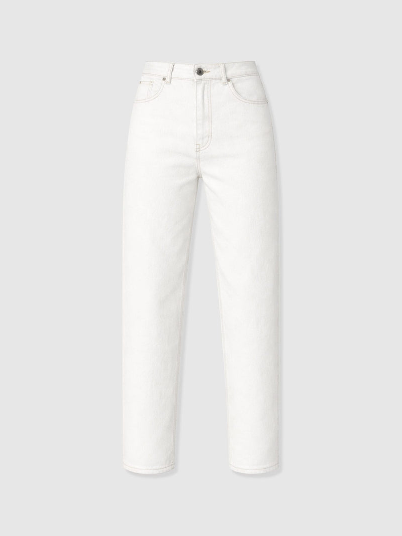 Barrel Leg Jean - White - Women's Jeans | Saint + Sofia® USA