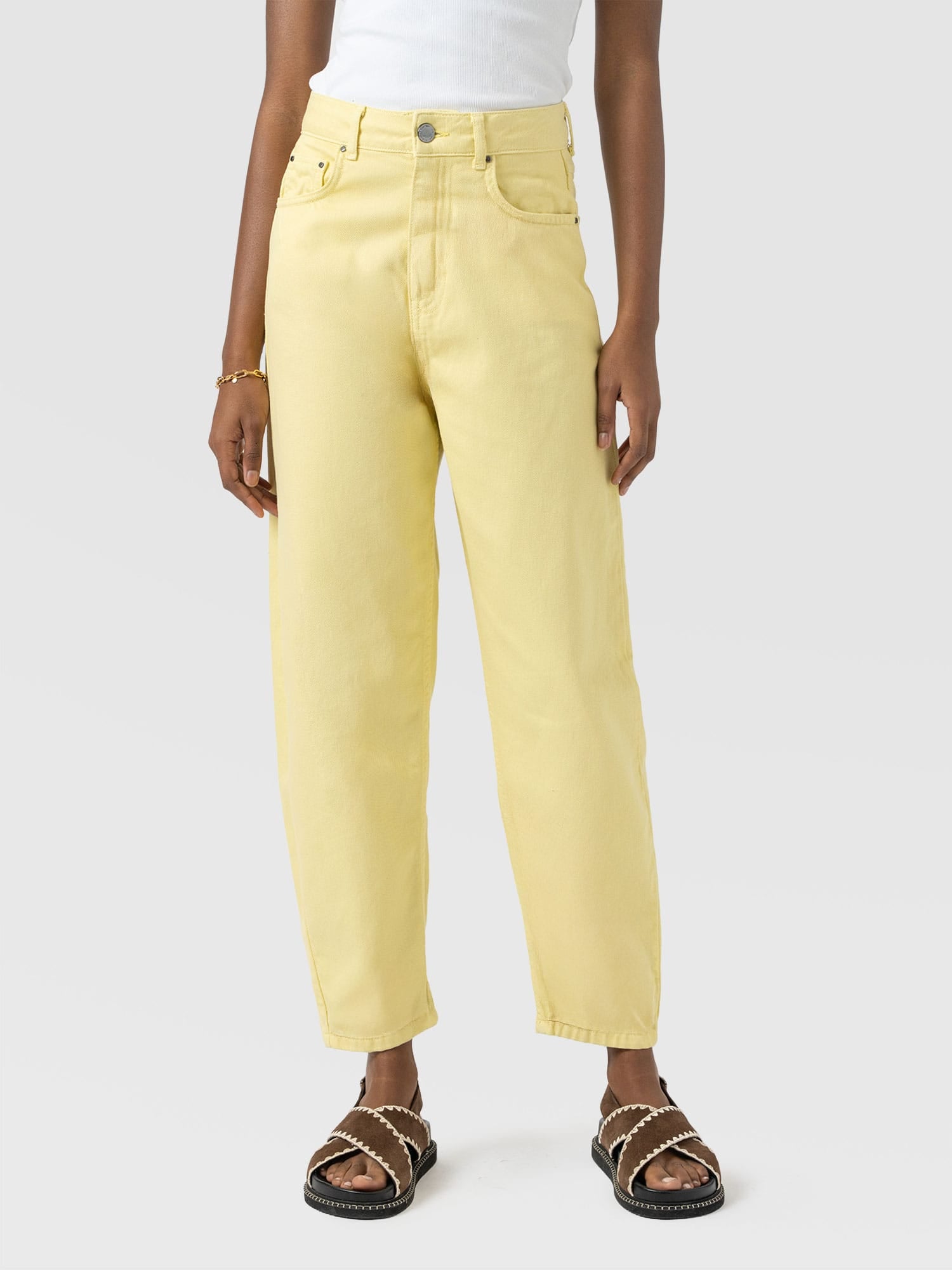 Barrel Leg Jean - Yellow - Women's Jeans | Saint + Sofia® USA