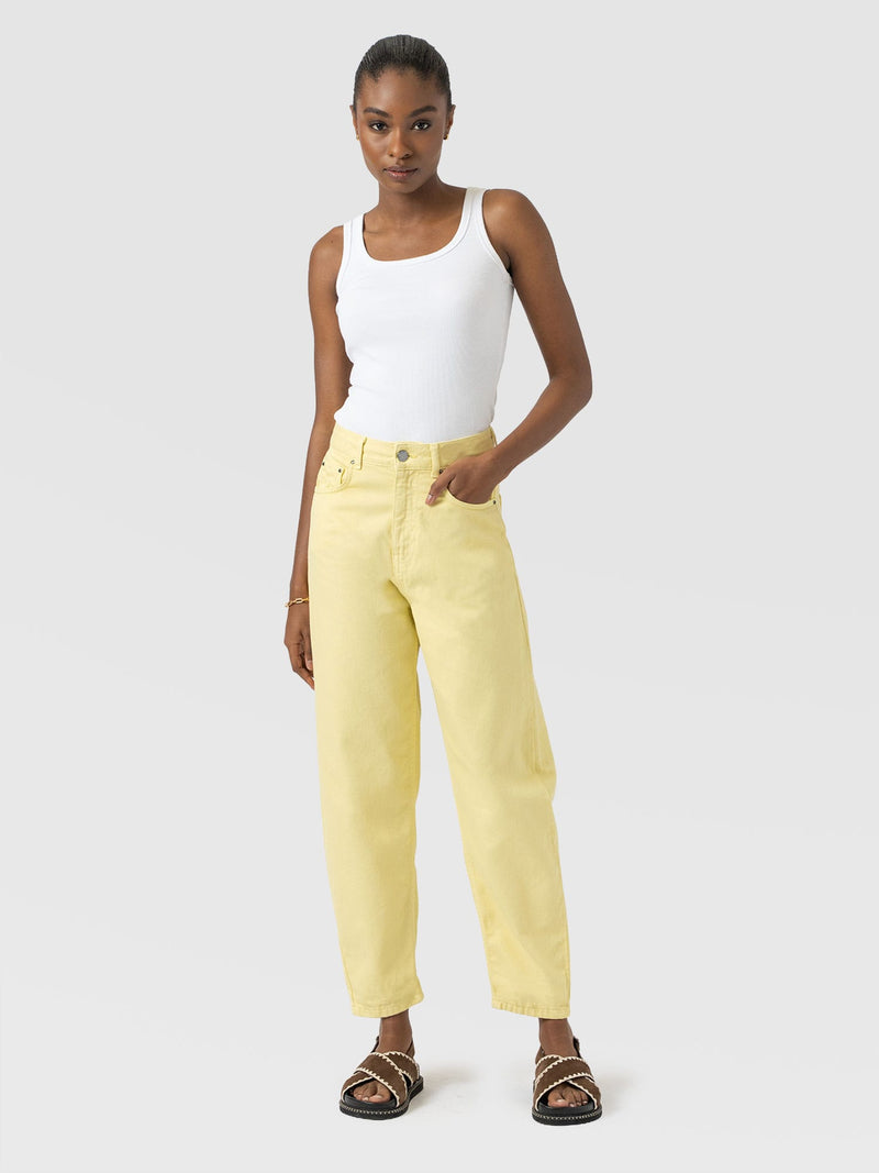 Barrel Leg Jean - Yellow - Women's Jeans | Saint + Sofia® USA
