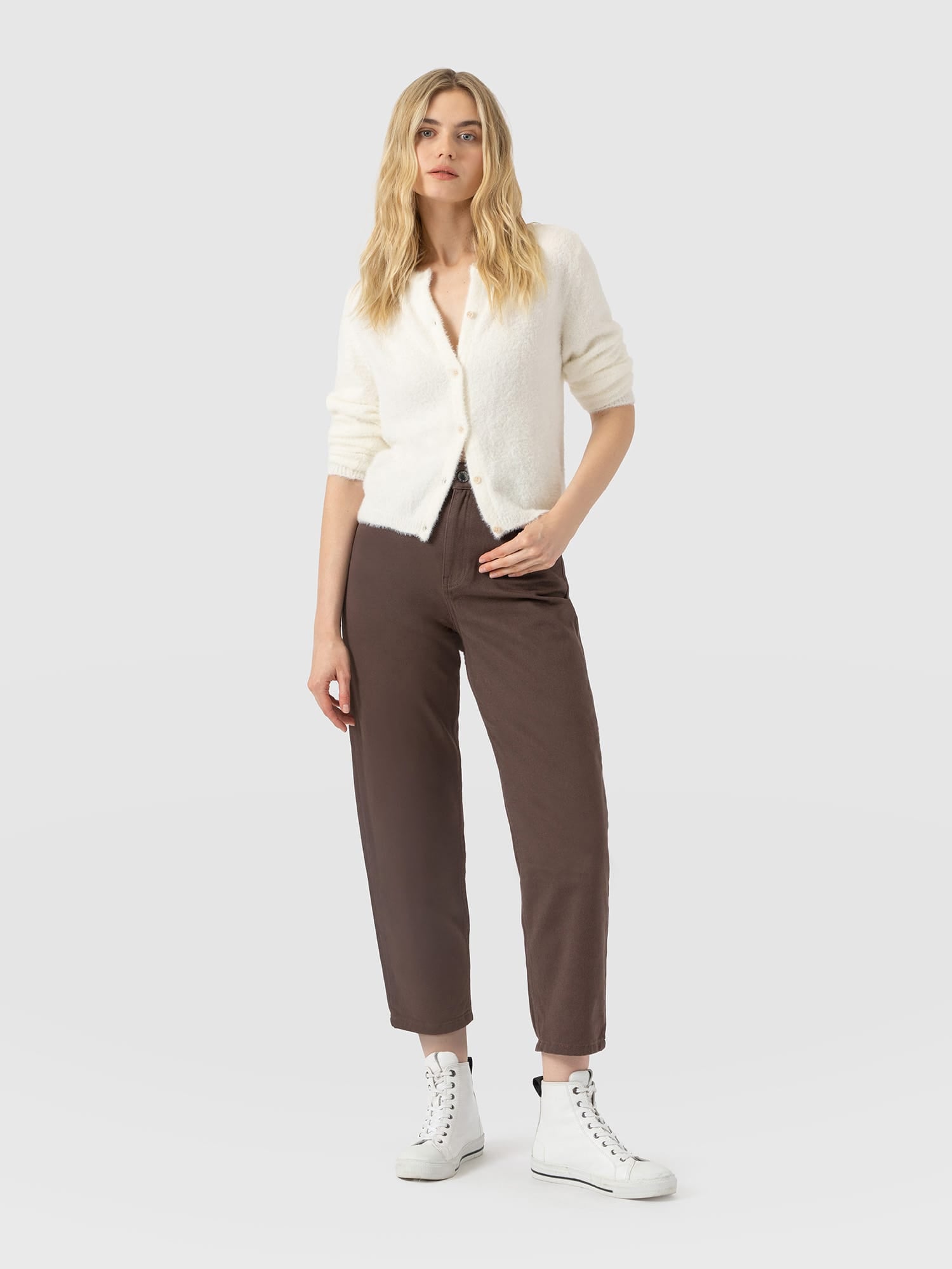 Barrel Leg Jeans - Brown - Women's Jeans | Saint and Sofia® USA
