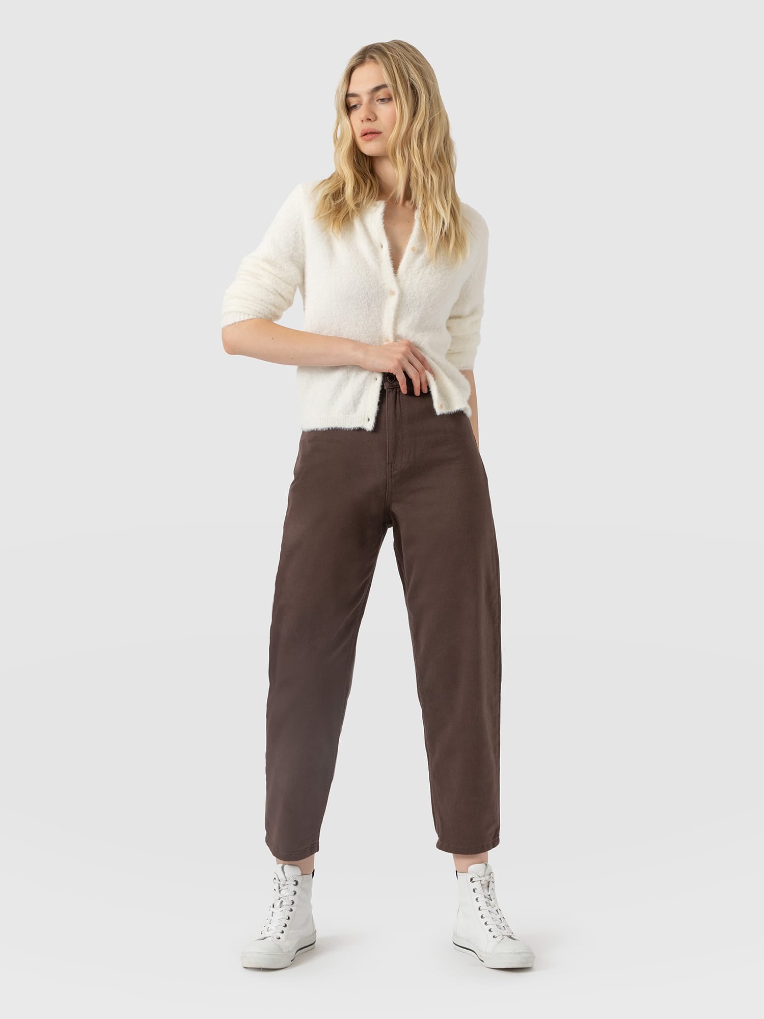 Barrel Leg Jeans - Brown - Women's Jeans | Saint and Sofia® USA