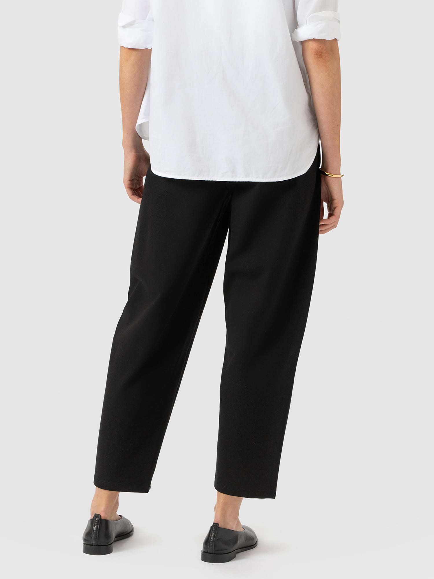 Barrel Leg Jersey Pant - Black - Women's Pants | Saint and Sofia® USA