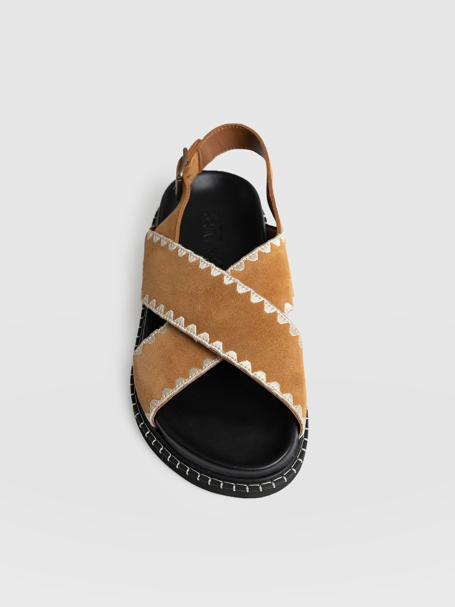 Bonnie Cross Over Sandals - Tan - Women's Shoes | Saint + Sofia® USA