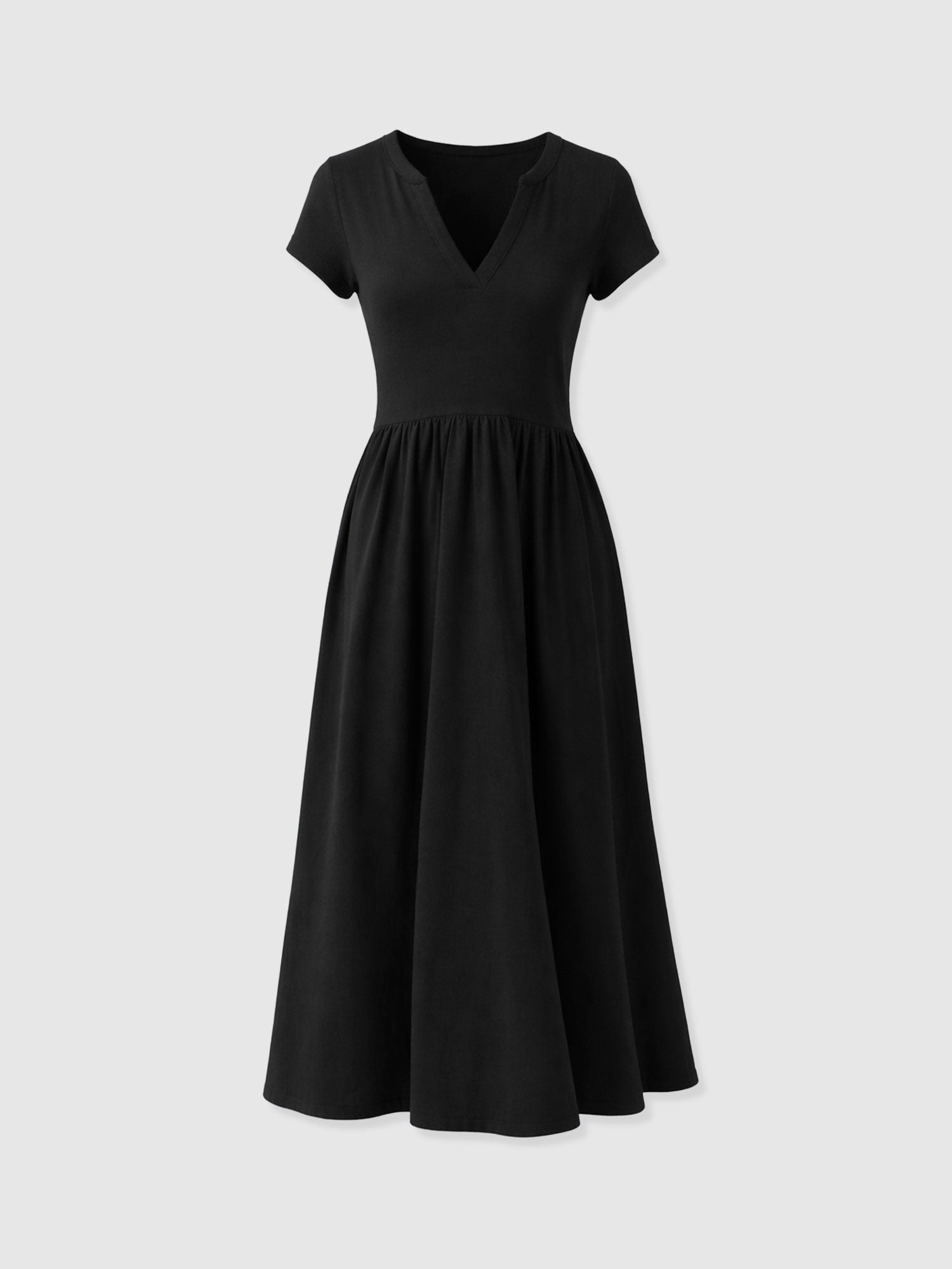 Bonnie V Neck Dress - Black - Women's Dresses | Saint and Sofia® USA