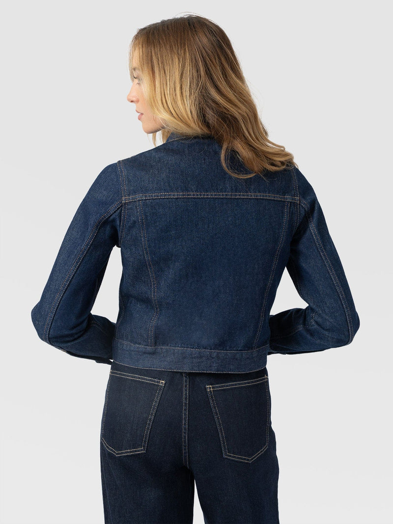 Bowie Denim Jacket - Indigo Blue - Women's Jackets | Saint + Sofia® USA