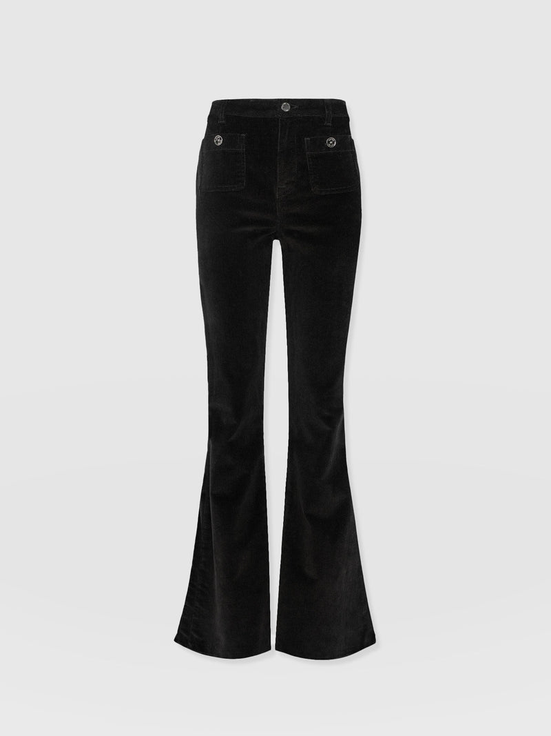 Bowie Flared Pant - Black Cord - Women's Pants | Saint + Sofia® USA