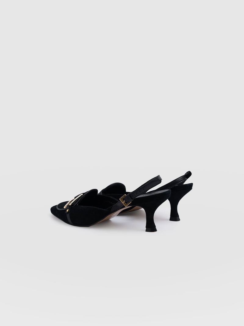 Bridget Sling Back Heels - Black - Women's Sandalss | Saint + Sofia® USA