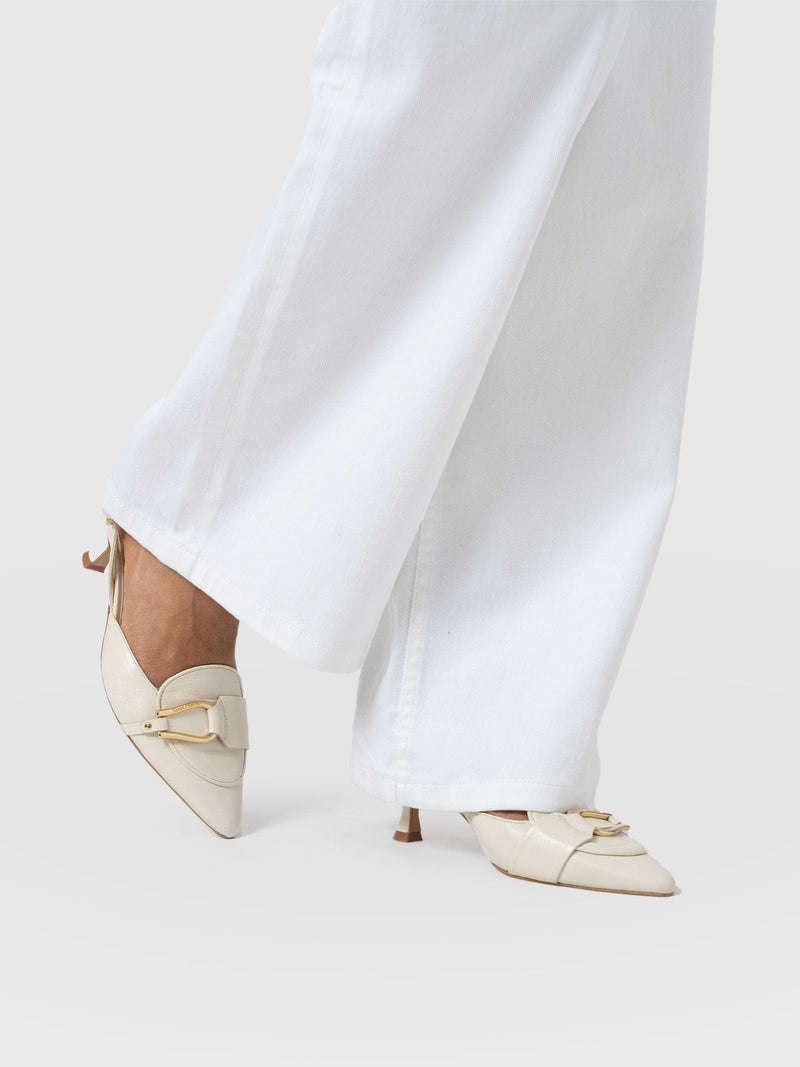 Bridget Sling Back Heels - Cream - Women's Sandalss | Saint + Sofia® USA
