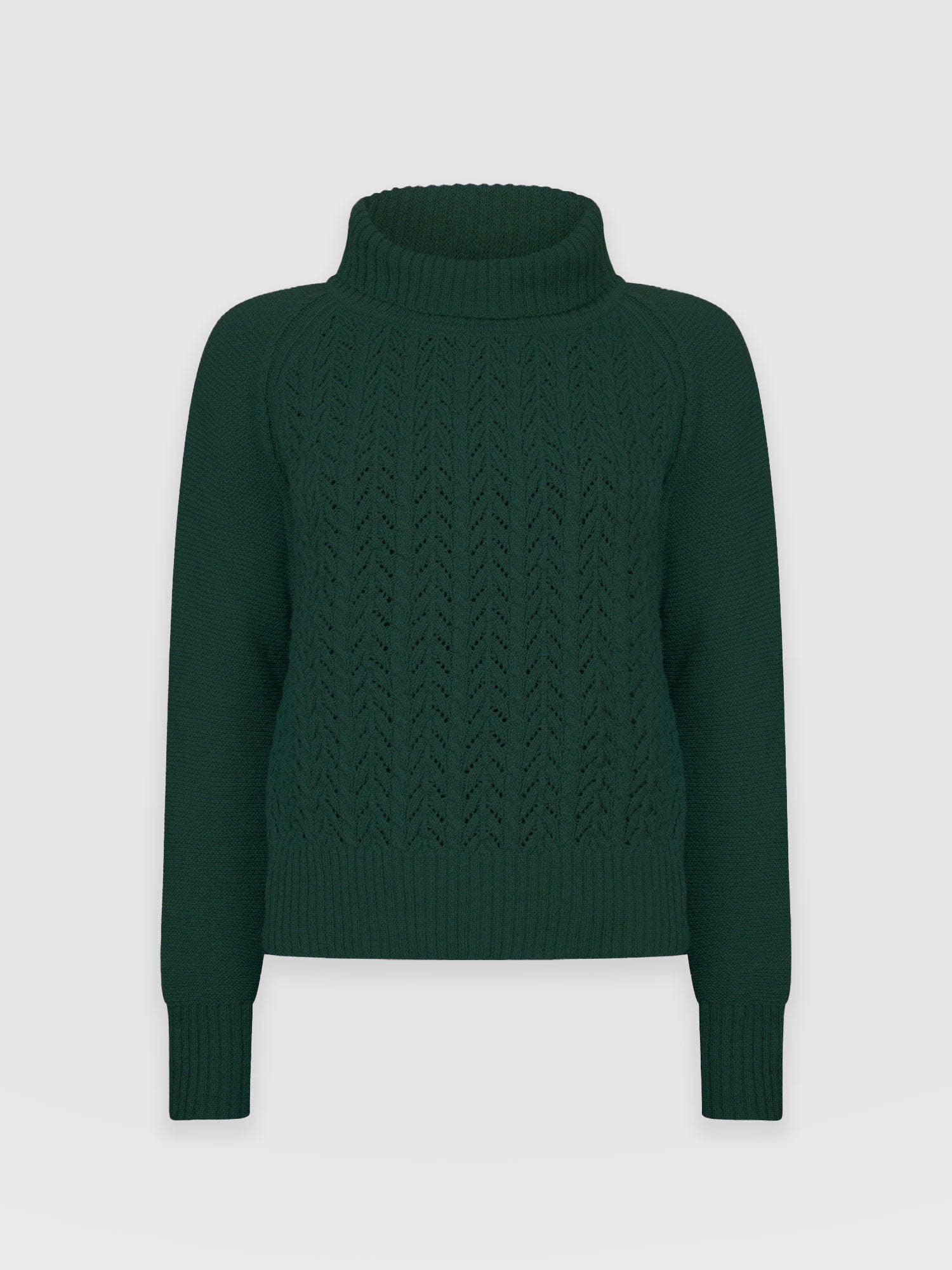 Brook Cable Knit Sweater Green - Women's Sweaters | Saint + Sofia® USA