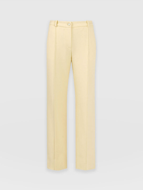 Cambridge Tailored Wide Leg Pant Yellow - Women's Trousers | Saint + Sofia® USA