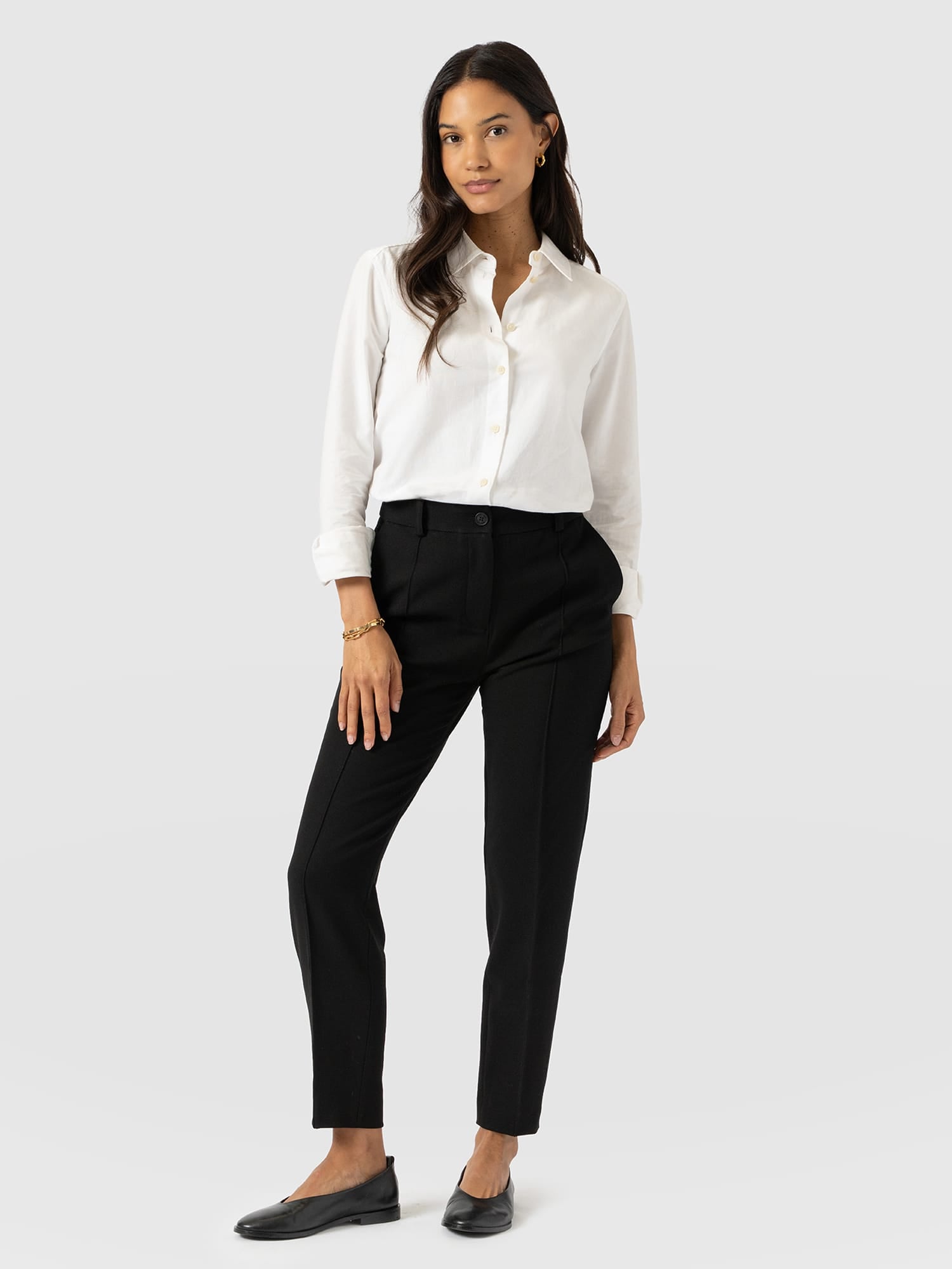 Cambridge Tapered Pant - Black - Women's Trouserss | Saint and Sofia® USA